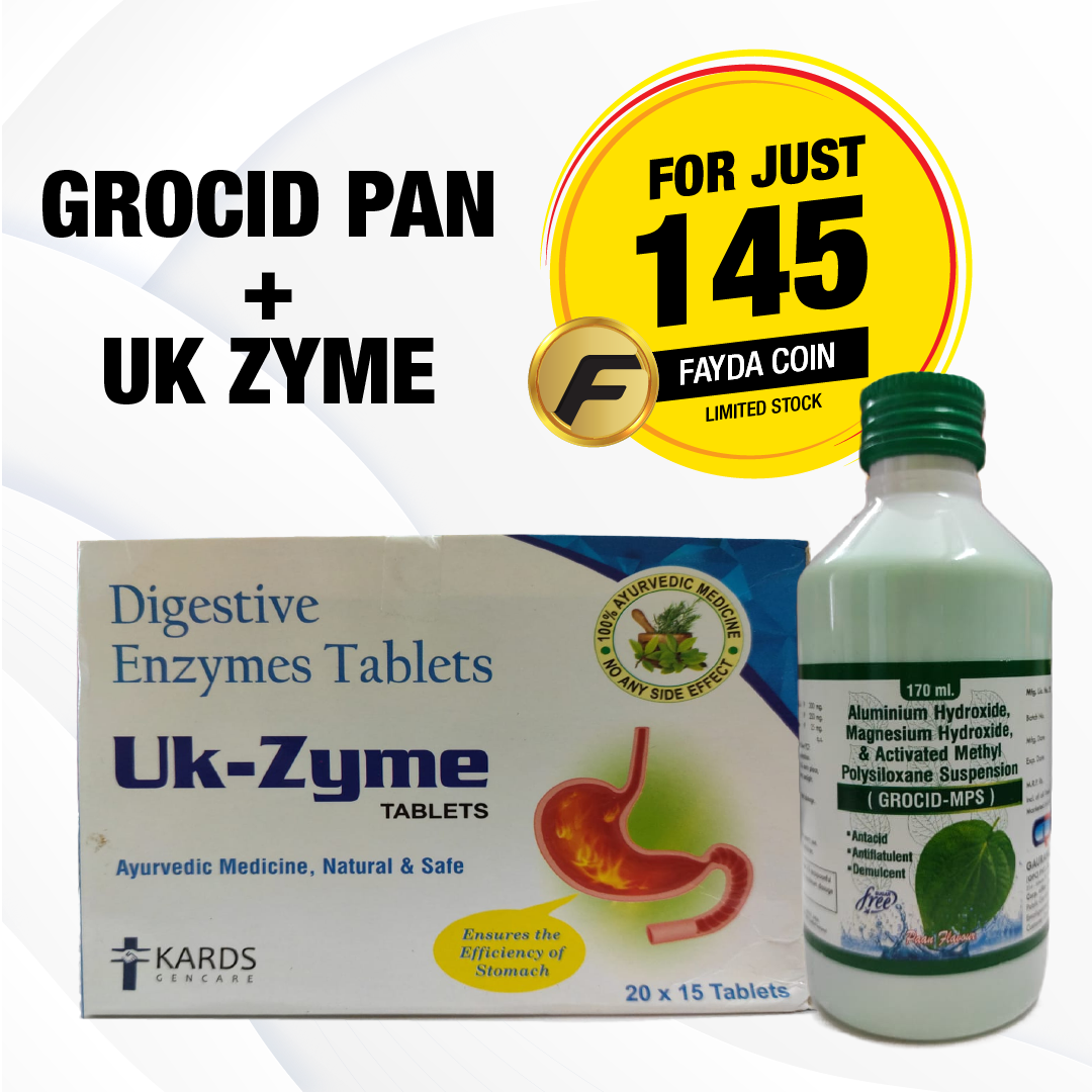 GROCID-MPS  (Pan flavour)  + UK Zyme 1 Strip - Medicine Pharma